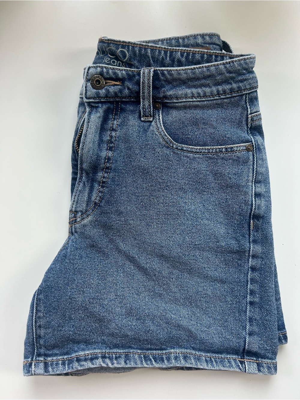 Parasuco Blue Denim Jeans with Brown Leather Patch